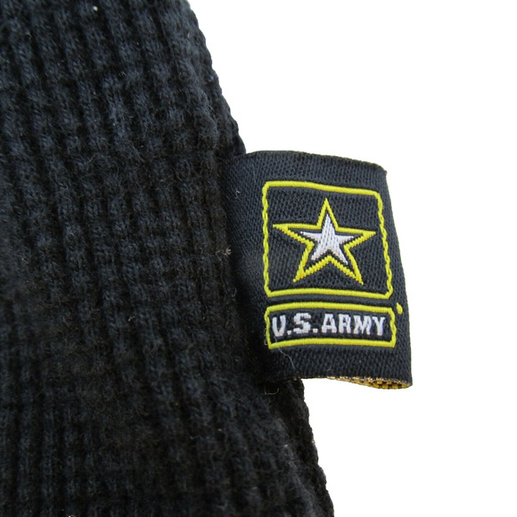 US. MILITARY ISSUE Black Undershirt Placket Type WAFFLE KNIT SPECIAL SHIRT LARGE - Picture 1 of 6